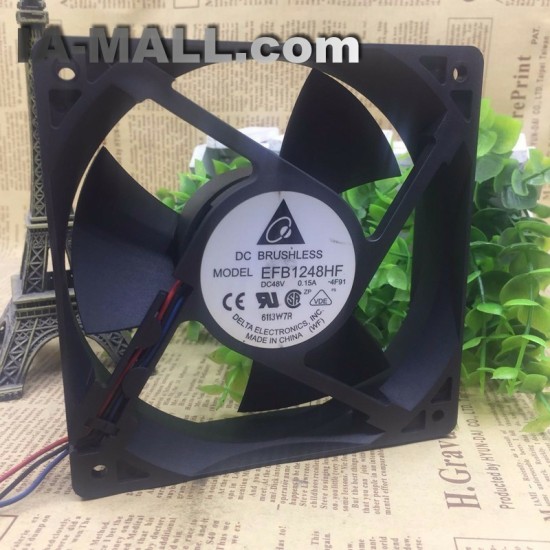 Delta EFB1248HF DC 48V 0.15A 12cm 3-line Server Cooling Fan