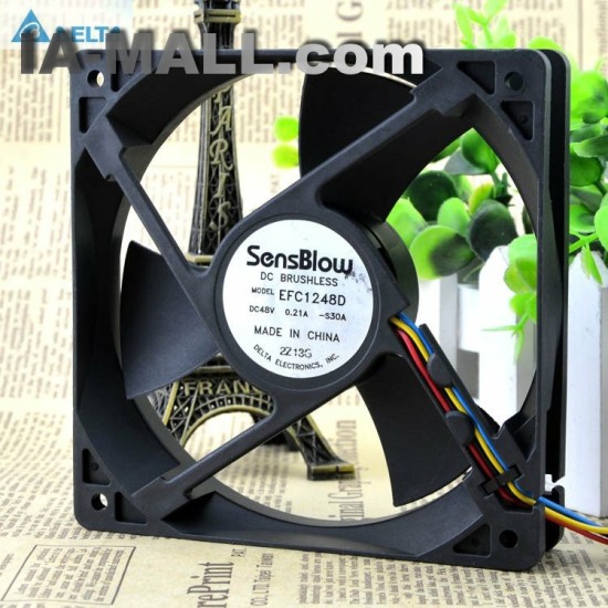 Delta EFC1248D-S30A 48V 0.21A 4wire PWM fan  Huawei switches