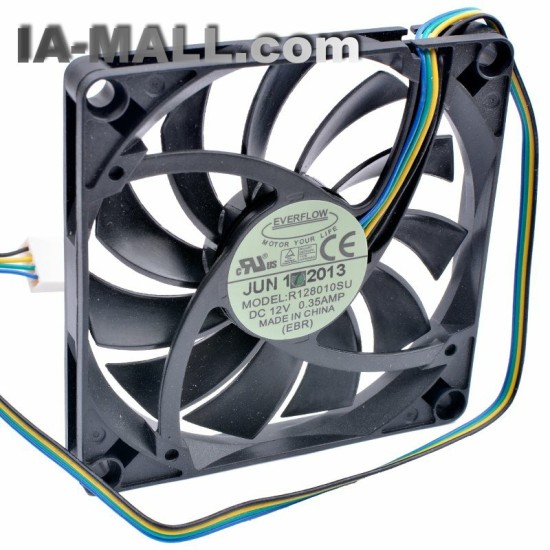 R128010SU DC12V 0.35A 4lines pwm computer ultra-thin cooling fan