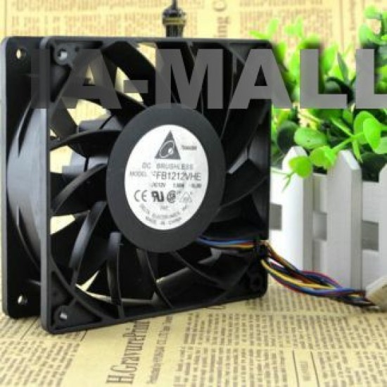 Delta FFB1212VHE 1.5A 120*120*38 12V 4pin PWM velocimetry violent fan