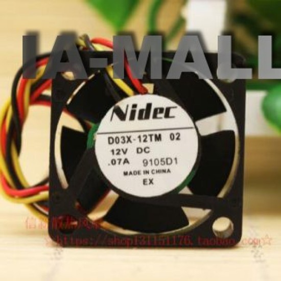 Nidec D03X-12TM 02 3 cm 12v 0.07a  wire set-top box routing chassis fan