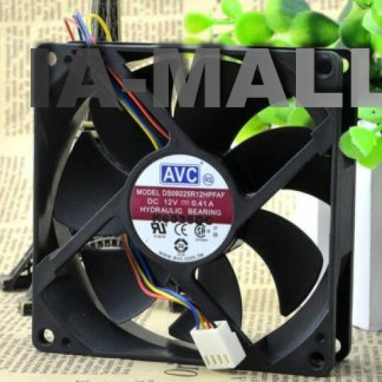 AVC DS09225R12HPFAF 12V 0.41A 4 wire PWM CPU cooling chassis fan