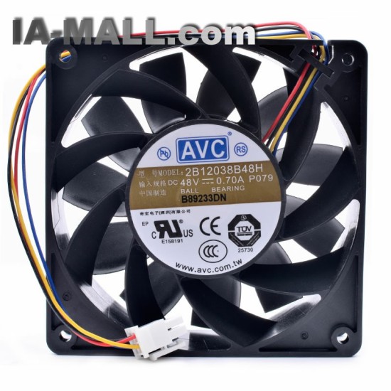 AVC 2B138B48H DC 48V 0.70A 4 line ball bearing cooling fan