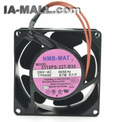 NMB  3115PS-22T-B30 AC220V 9/7W 3200RPM 2Wires 50/60HZ  Cooling Axial Fan