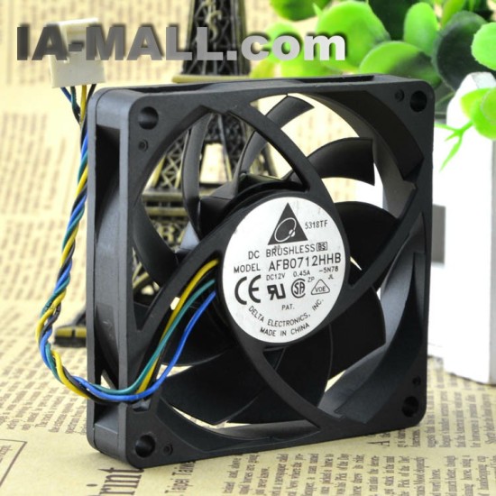 Delta afb0712hhb 0.45a cpu heatsink 70*70*15MM 4PIN cooling fan