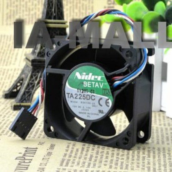 Nidec TA225DC B35198-35 12V 0.14A PWM control 4 line chassis fan