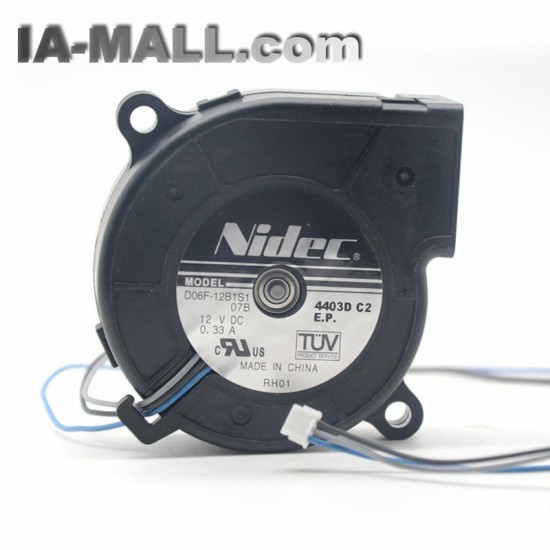 Nidec D06F-12B1S1 DC 12V 0.33A 3-pin projector blower cooling fan