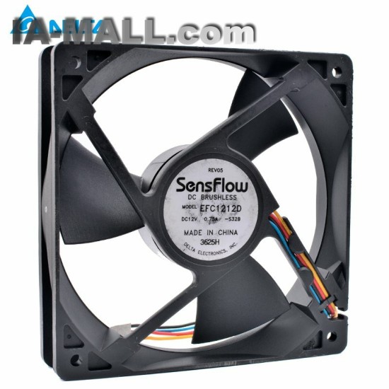 Delta EFC1212D SensFlow DC BRUSHLESS 12cm 1mm 125 12V 0.75A cooling fan