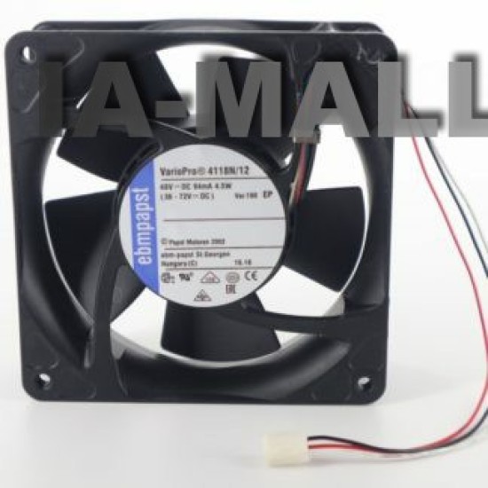 ebmpapst 4118N/12I 48V DC 94mA 4.5W cooling fan