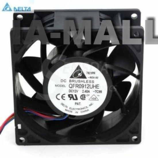 Delta QFR0912UHE DC12v 2.40A 4-pin pwm inverter axial cooling fan