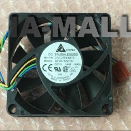 Delta AFB0712VHD DC 12V 0.40A 4-line PWM Intelligent Temperature Control Ball Bearing Cooling Fan