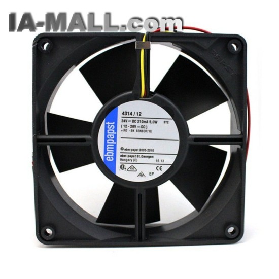 Ebmpapst 4314/12 DC24V 0.21A 5W Ball Bearing 3Lines Cooling Fan