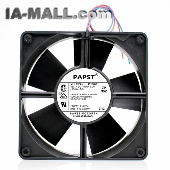 PAPST MULTIFAN 4318/2G DC48V 5W 105mA 3-Wire cooling fan