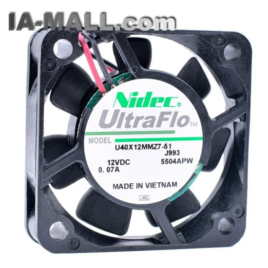 Nidec U40X12MMZ7-51 12V 0.07A Small quiet cooling fan