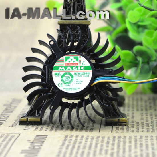 MAGIC MGT6012ZR-W15 12V 0.43A 4wire cooling fan