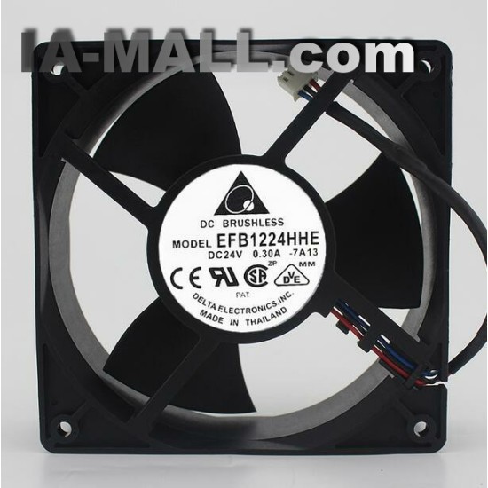 Delta EFB1224HHE DC24V 0.30A 3-line Double Ball Cooling Fan