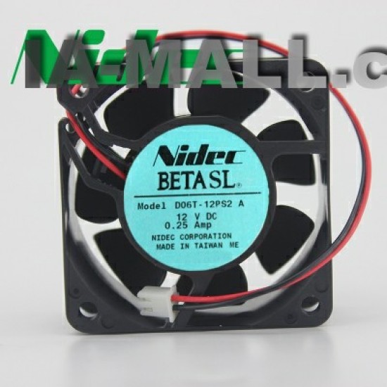 Nidec D06T-12PS2 DC12V 0.25A 6CM dual ball bearing cooling fan