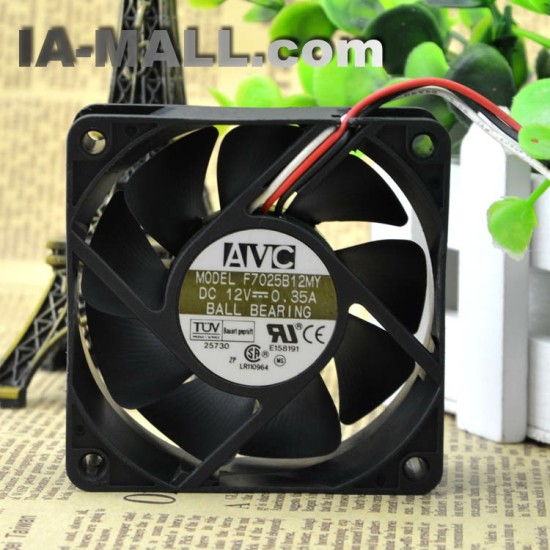 AVC F7025B12MY 7CM 12V 0.35A 3 wire Double ball bearing cooling fan