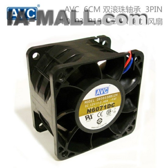 AVC DB06038B12H 6CM 12V 2.4A 60*60*38mm cooling fan