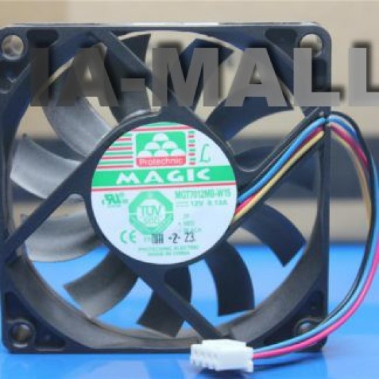 Magic MGT7012MB 7CM 12V 0.13A hydraulic four-wire PWM  fan