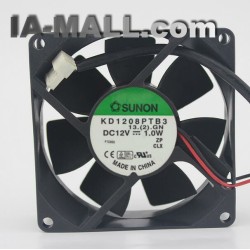 SUNON KD1208PTB3 1.0W   8cm DC12V 2-wire cooling fan
