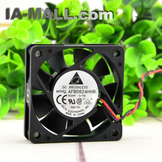 Delta AFB0624HHB 24V 0.15A 6CM  2-wire inverter ball cooling fan