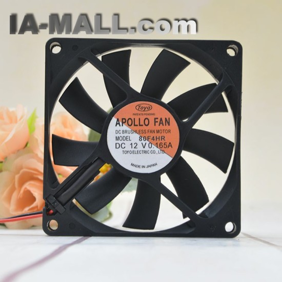 Toyo APOLLO FAN 80F4HR 8015 12V 0.165A 8CM cooling fan