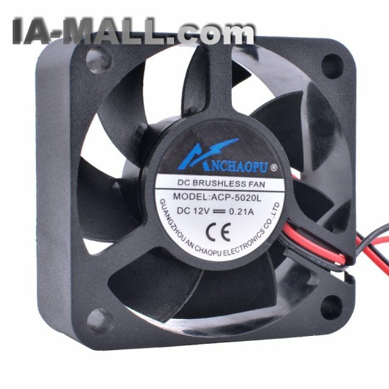 ACP-5020L 5cm 50mm 12V 0.21A Hydraulic bearing large air volume 2pin cooling fan