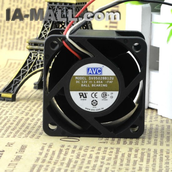 AVC DV05028B12U 5cm 12V 1.65A 2 lines double ball cooling fan