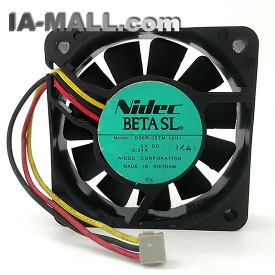 Nidec D06R-05TM 12H1 DC5V 0.34A 3Line Hydraulic Bearing Cooling Fan