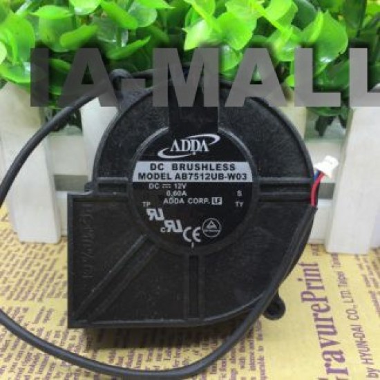 ADDA AB7512UB-W03 DC12V 0.6A Projector Blower Cooling fan