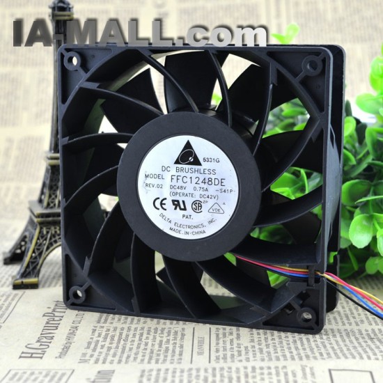 Delta FFC1248DE 48V 0.75A  12CM high volume double ball fan