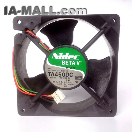 Nidec B34262-34 TA450DC DC12V 0.8A 9.6W inverter axial cooling fan