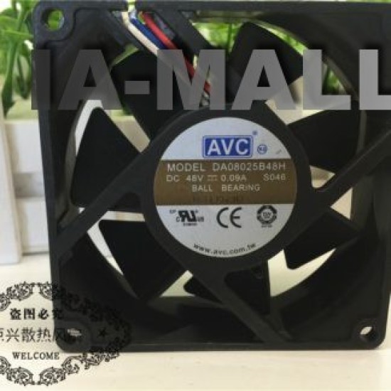 AVC DA08025B48H 48V 0.09A Double ball server cooling fan