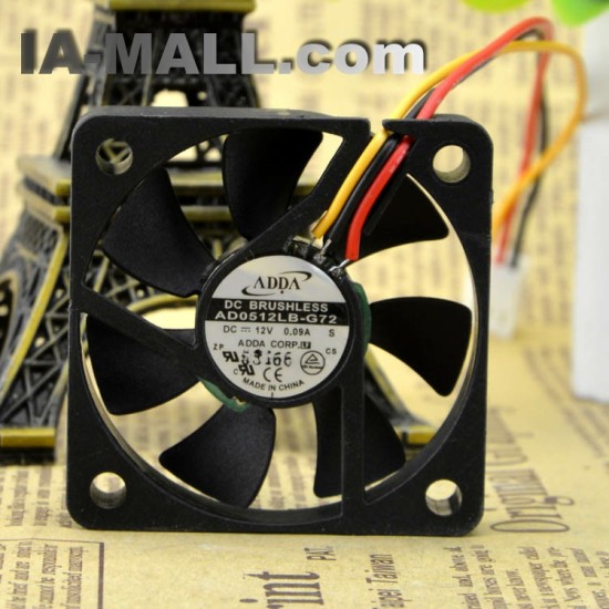 ADDA AD0512LB-G72 DC12V 0.09A 6000RPM 3-Wires Speed Cooling Fan