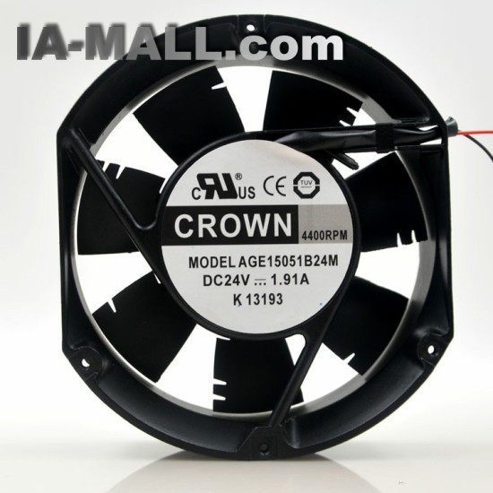 CROWN AGE15051B24M DC 24V 1.91A 45W Brushless Double Ball Fan