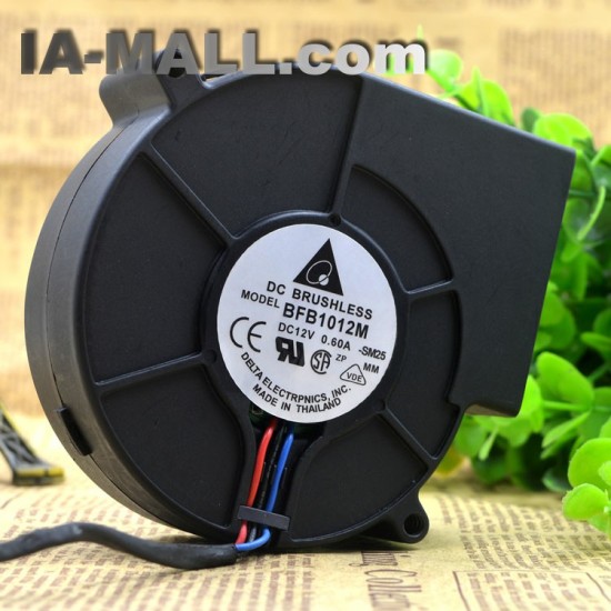 Delta BFB1012M-SM25 DC12V 0.60A 9.6W 3-wires cooling fan