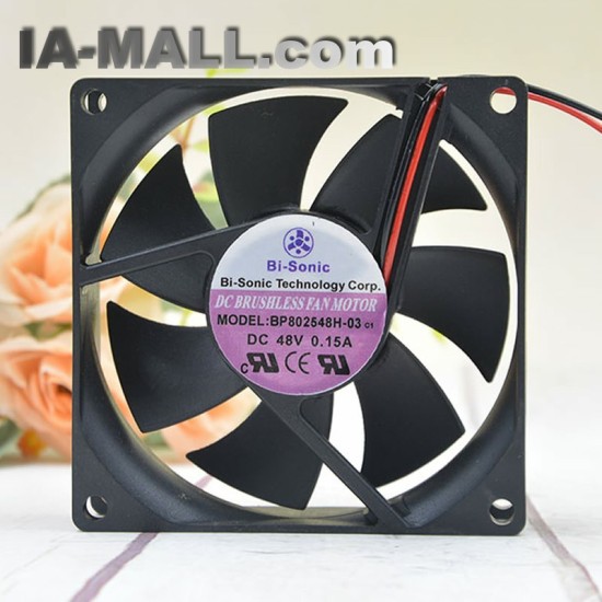 Bi-Sonic BP802548H-03 DC48V 0.15A 3300RPM 2-Wires Inverter Cooling Fan