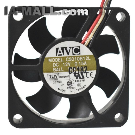 AVC C5010B12L DC 12V 0.15A 3-Wires Cooling Fan