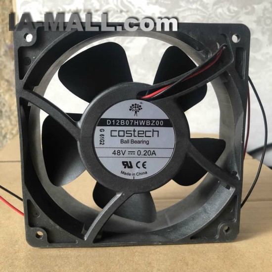 Costech D12B07HWBZ00 DC48V 0.20A 2-wire cooling fan