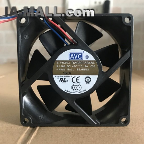 AVC DA08025B48U DC48V 0.14A  server inverter industrial cooling fan