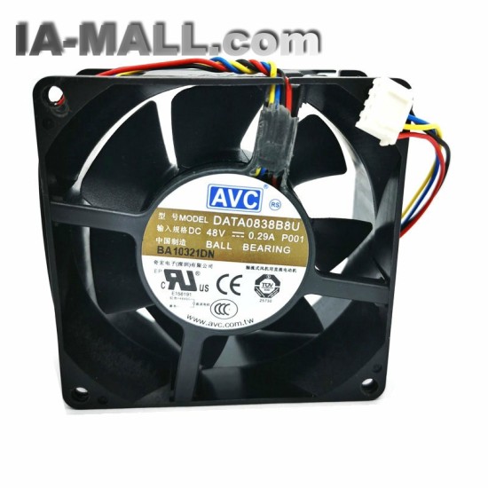 AVC DATA0838B8U DC48V 0.29A 4-wire Cooling Fan