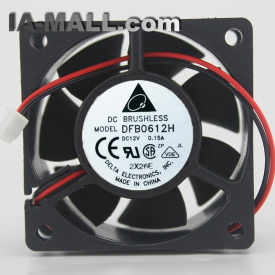 Delta DFB0612H DC12V 0.15A 2-wires cooling fan