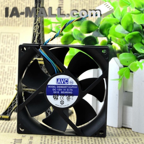 AVC DS08025T12UP033 DC12V 0.7A  4-Wires Axial Cooling Fan