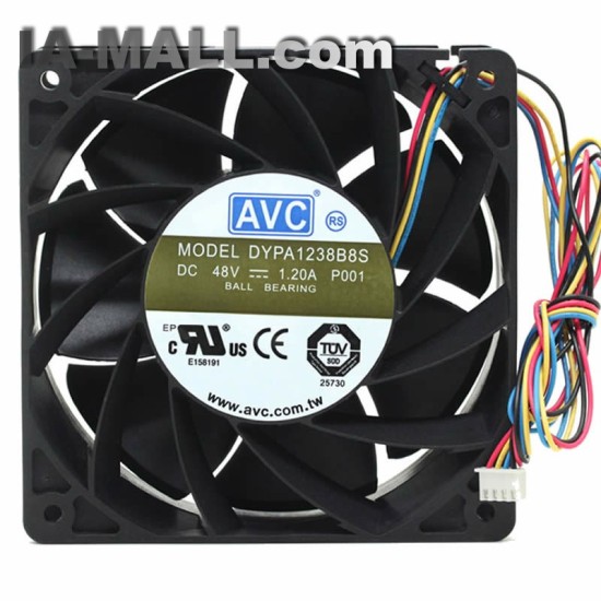 DYPA1238B8S AVC DC48v 1.2A 4-wires cooling fan