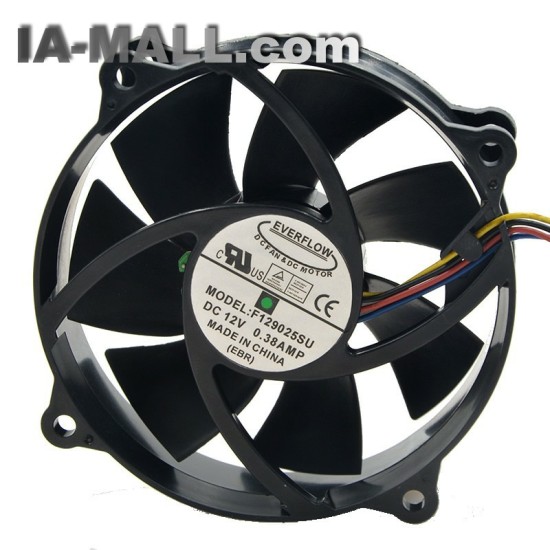 EVERFLOW F129025SU DC12V 0.38A 9CM 4-Wires cooling fan