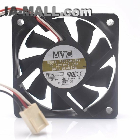 AVC F6015B12MY DC12V 0.15A dual ball mute chassis cooling fan