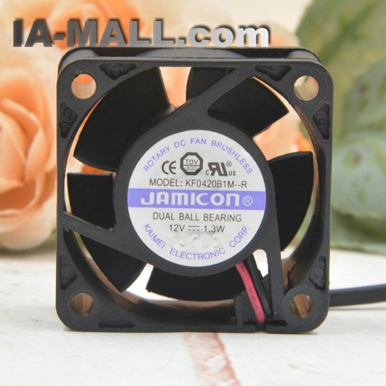 JAMICON KF0420B1M-R DC12V 1.3W  2-wire cooling fan