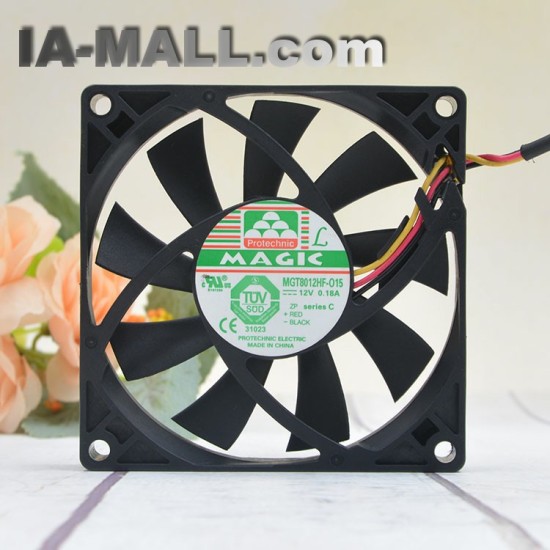 Magic MGT8012HF-015  DC12V 0.18A three-wire cooling fan