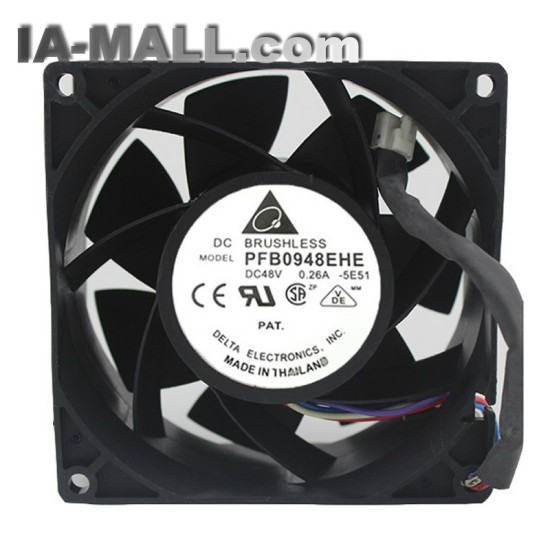 Delta PFB0948EHE -5E51 DC48V 0.26A 3-wires Cooling Fan